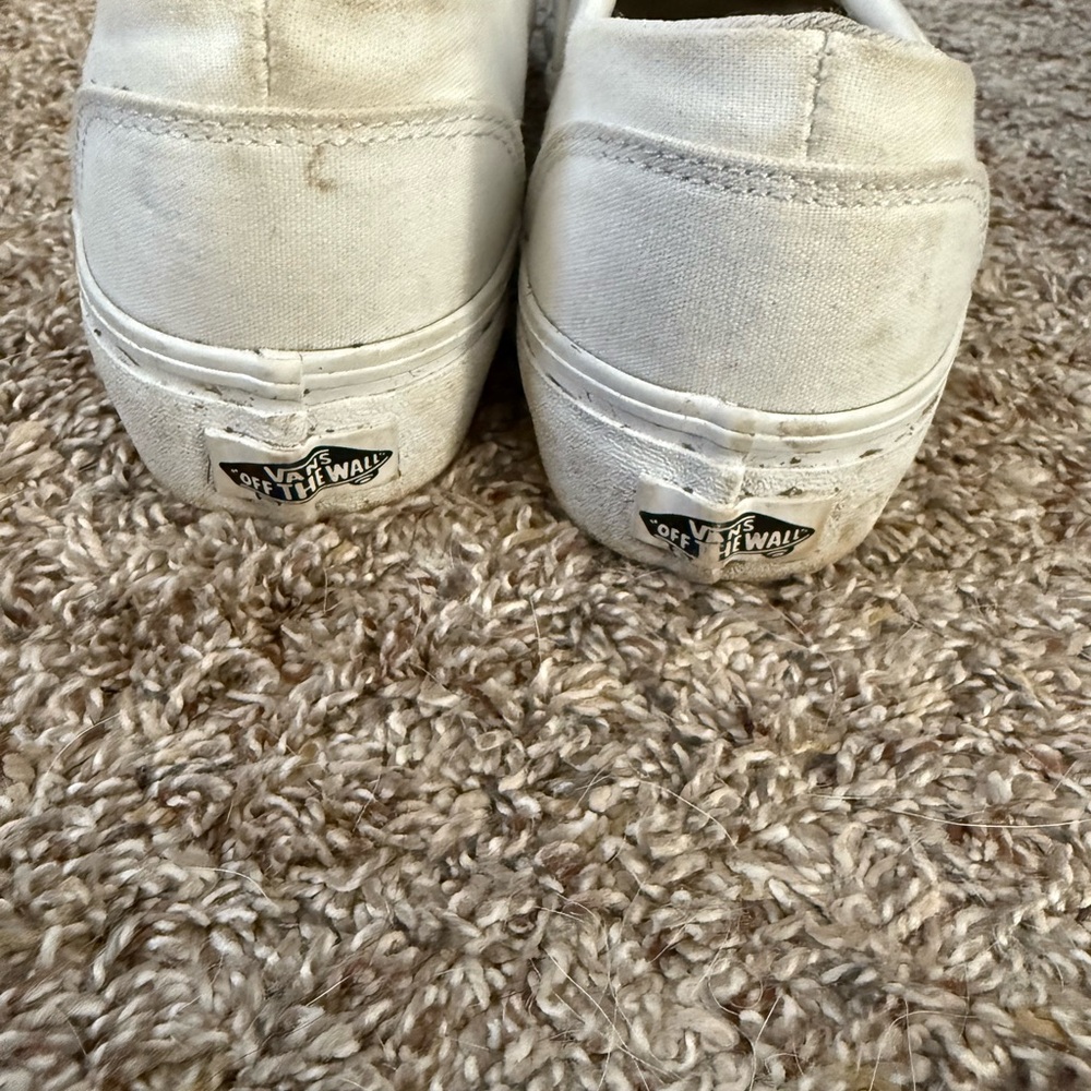 Vans Classic White Canvas Slip-Ons - Picture 5 of 8